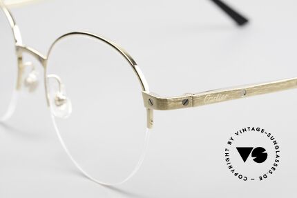 Cartier Core Range CT0108O Pantobrille Halb Randlos Unisex, Größe: large, Passend für Herren und Damen