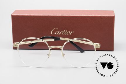 Cartier Core Range CT0108O Pantobrille Halb Randlos Unisex, Größe: large, Passend für Herren und Damen