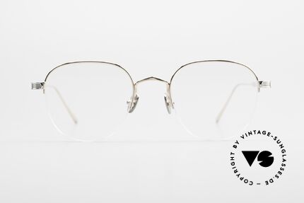 Cartier Titanium CT0164O Luxus Pantobrille Halb Randlos, Modell CT0164O, col. 002 (gold/silber), Gr. 50x21, Passend für Herren und Damen