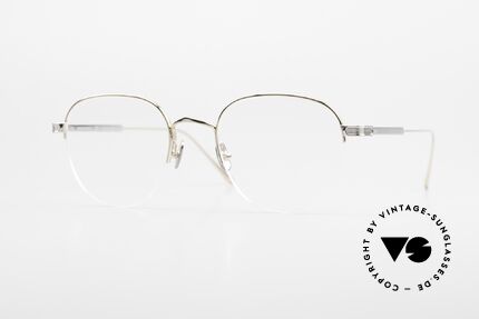 Cartier Titanium CT0164O Luxus Pantobrille Halb Randlos, zeitlose Brille mit Nylor-Faden: halb-rahmenlos, Passend für Herren und Damen