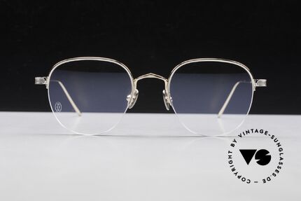 Cartier Titanium CT0164O Luxus Pantobrille Halb Randlos, Größe: medium, Passend für Herren und Damen