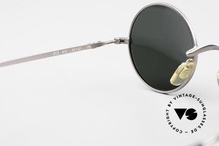 Giorgio Armani EA013 Kleine Runde 90er Sonnenbrille, Rahmen ist beliebig verglasbar (optisch od. Sonne), Passend für Herren und Damen