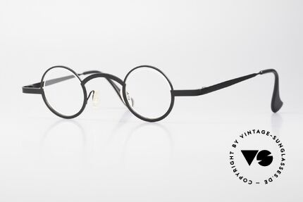 Theo Belgium Bicky Slim Runde Designerbrille Unisex, vintage Designerbrille von Theo Belgium in schwarz, Passend für Herren und Damen