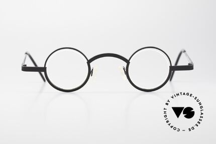 Theo Belgium Bicky Slim Runde Designerbrille Unisex, tolle Metallfassung; interessante Glas-Konstruktion, Passend für Herren und Damen