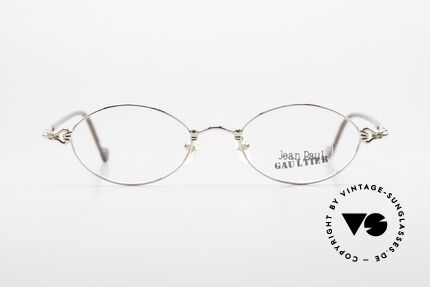 Jean Paul Gaultier 55-0013 Ovale Vintage Brille Vergoldet, herausragende Qualität; vergoldete Fassung in Gr. 46/18, Passend für Herren und Damen