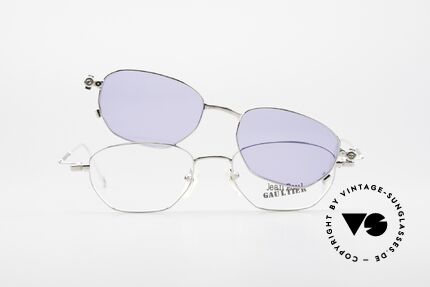 Jean Paul Gaultier 55-8107 Rare 90er Vintage Brille Clip On, Größe: extra large, Passend für Herren