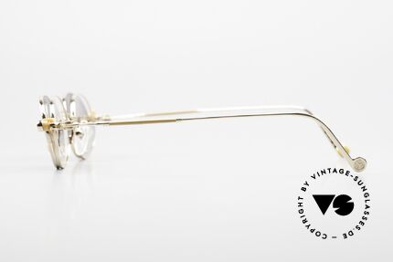 Jean Paul Gaultier 55-8106 Ovale Vintage Brille Vergoldet, KEINE Retrobrille, sondern ein kostbares altes Original!, Passend für Herren und Damen