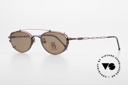 Jean Paul Gaultier 57-0006 Rare Vintage Brille 90er Clip On, fühlbare Spitzenqualität aus den 90ern (made in Japan), Passend für Herren und Damen