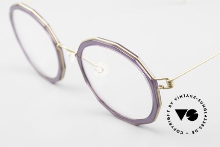 Lindberg Mette Air Titan Rim Edle Designerbrille für Damen, markant veredelte Air Titanium Version mit Azetat-Rand, Passend für Damen