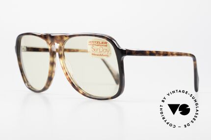 Metzler 2077 70er Sonnenbrille Automatikglas, heutzutage als 'OLD SCHOOL' Brille bezeichnet, Passend für Herren