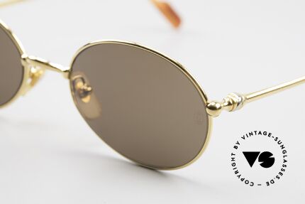Cartier Saturne Ovale 90er Luxus Sonnenbrille, leichter Rahmen (angenehm zu tragen); S - M Gr. 51°19, Passend für Herren und Damen