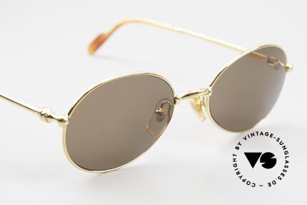 Cartier Saturne Ovale 90er Luxus Sonnenbrille, orig. Cartier Gläser (100% UV) mit der CARTIER Gravur, Passend für Herren und Damen