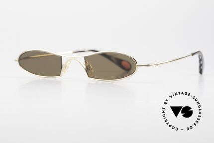 Bugatti 346 Odotype Flache Designer Sonnenbrille, ergonomischer Rahmen mit Federscharnieren, Passend für Herren und Damen