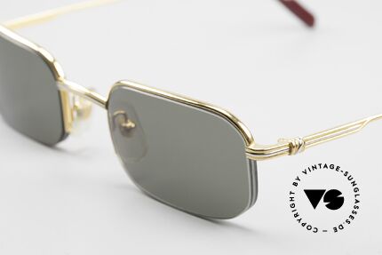 Cartier Broadway Halb Randlose Sonnenbrille, 2nd hand im neuwertigen Zustand + CHANEL Etui!, Passend für Herren