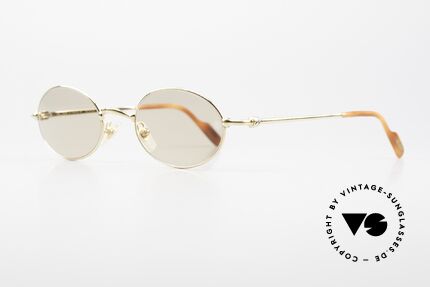 Cartier Filao Ovale Luxus Sonnenbrille 90er, teure Luxus-Brille (die Fassung ist 22kt vergoldet), Passend für Herren und Damen