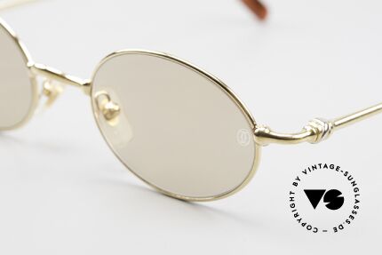 Cartier Filao Ovale Luxus Sonnenbrille 90er, original Cartier Mineralgläser mit CARTIER Symbol, Passend für Herren und Damen