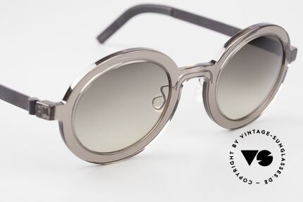 Lindberg 8570 Acetanium Oval Runde Sonnenbrille Unisex, ungetragenes Designerstück mit original Lindberg Etui, Passend für Herren und Damen