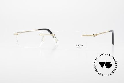 Fred Samoa Randlose Luxusbrille Segler, original Fred Brille, Mod. Samoa, in large Größe 56-17, Passend für Herren