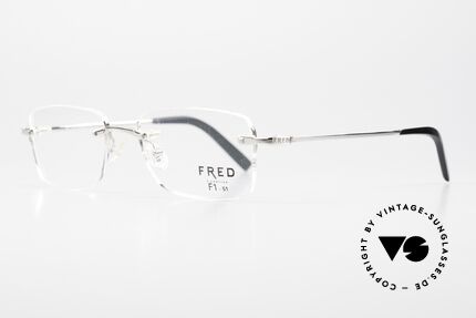 Fred Manhattan Randlosbrille Luxus Platinum, eine absolute Luxusbrille für Damen & Herren; Unisex, Passend für Herren und Damen