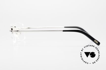 Fred Manhattan Randlosbrille Luxus Platinum, die DEMO Gläser sollten durch optische ersetzt werden, Passend für Herren und Damen