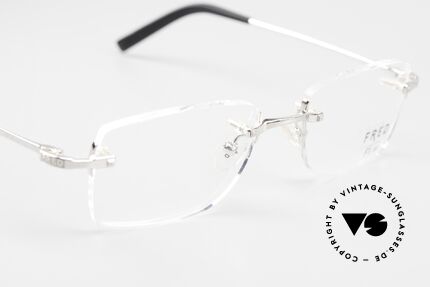 Fred Manhattan Randlosbrille Luxus Platinum, Größe: medium, Passend für Herren und Damen