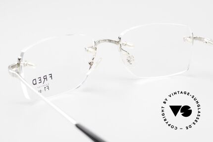 Fred Manhattan Randlosbrille Luxus Platinum, Größe: medium, Passend für Herren und Damen