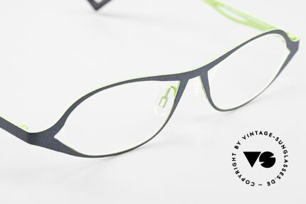 Theo Belgium Obligation Damenbrille Vintage Titanium, die Demogläser sollten durch optische ersetzt werden, Passend für Damen