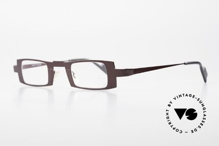 Theo Belgium Michael Eckige Titanium Brille Weinrot, leicht und sehr komfortabel; absolute Spitzen-Qualität, Passend für Herren und Damen