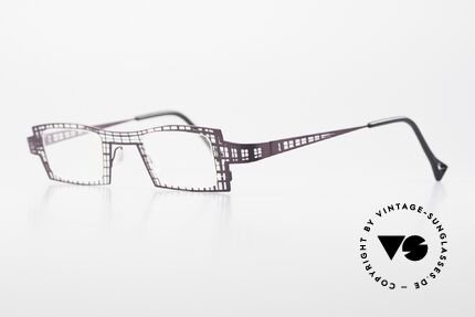 Theo Belgium Eye-Witness LH Damenbrille Vintage Designer, einzigartige Lackierung in einer Art "violett / braun", Passend für Damen
