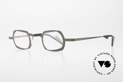 Theo Belgium Palm Beach Damen & Herren Titaniumbrille, erstklassige Qualität (Titanium) in einem Dunkelgrau, Passend für Herren und Damen