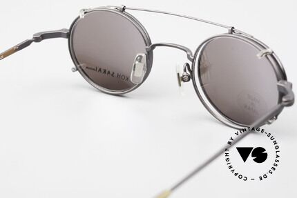 Koh Sakai KS9700 Runde Brille mit Sonnen-Clip, ungetragen (wie alle unsere vintage Clip-On Brillen), Passend für Herren und Damen