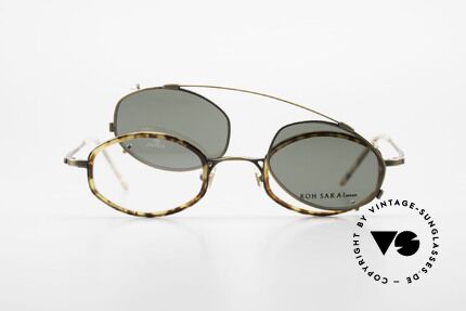 Koh Sakai KS9836 Titanium Brille mit Sonnen-Clip, Größe: medium, Passend für Herren und Damen
