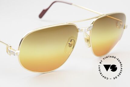 Cartier Romance Santos - XL Luxus Vintage Sonnenbrille, neue Sonnengläser mit dreifach-Verlauf; 100% UV Schutz, Passend für Herren Cartier Romance Santos - XL Luxus Vintage Sonnenbrille, neue Sonnengläser mit dreifach-Verlauf; 100% UV Schutz, Passend für Herren