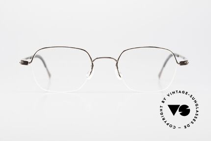Lindberg 3043 Strip Titan Titanium Brille Damen Herren, KLEINE; halb randlose Fassung für Damen und Herren, Passend für Herren und Damen