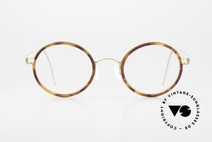 Lindberg Cameron 46 Air Titan Rim Runde Brille Damen Herren Titan, Modell Cameron, Größe 46-22, Bügellänge 135, Farbe GT, Passend für Herren und Damen