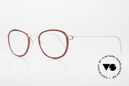 Lindberg Max Air Titan Rim Titan Brille Für Damen & Herren, markant veredelte Air Titanium Version mit Azetat-Rand, Passend für Herren und Damen