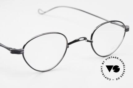 Lunor II 14 Seltene Lunor Brille In Schwarz, altes, ungetragenes LUNOR Original mit dem W-Steg, Passend für Herren und Damen