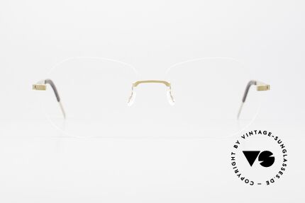 Lindberg 2311 Strip Titan Randlose Aviator Titanbrille, Unisex Modell 2311 mit DEMO-Gläsern in Größe 56, Passend für Herren und Damen