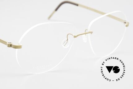 Lindberg 2311 Strip Titan Randlose Aviator Titanbrille, ungetragenes Designerstück + original Lindberg Etui, Passend für Herren und Damen