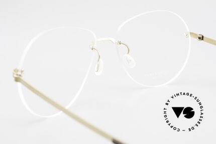 Lindberg 2311 Strip Titan Randlose Aviator Titanbrille, minimalistisch; ohne Schrauben, Nieten od. Lötungen, Passend für Herren und Damen