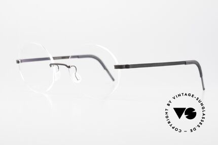 Lindberg 2293 Strip Titan Rund Ovale Titanbrille Randlos, wirklich elegante Designerbrille für Damen und Herren, Passend für Herren und Damen