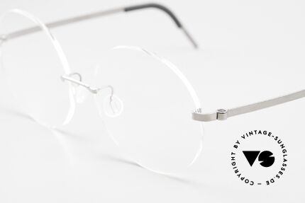 Lindberg 2341 Strip Titan Grosse Runde Randlosbrille, die große Glasform (54mm Breite) ist ggf. veränderbar, Passend für Herren und Damen