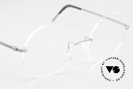 Lindberg 2341 Strip Titan Grosse Runde Randlosbrille, ungetragenes Modell mit einem original LINDBERG Etui, Passend für Herren und Damen