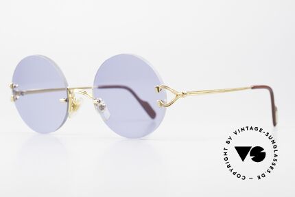 Cartier Madison Runde Luxus Sonnenbrille 90er, teures ORIGINAL im scheinbar zeitlosen Design, Passend für Herren und Damen