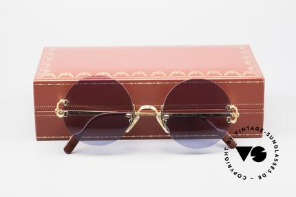 Cartier Madison Runde Luxus Sonnenbrille 90er, Größe: medium, Passend für Herren und Damen