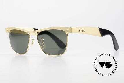 Ray Ban Wayfarer Metal 80er USA B&L Original Brille, matt gold lackierter, stabiler Rahmen (Top Qualität), Passend für Herren und Damen