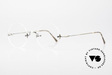 Lunor Classic Round AG Steve Jobs Brille Antik Gold, ungetragen, Lieferung mit original Hart-Etui von Lunor, Passend für Herren und Damen