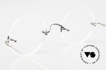 Lunor Classic Round AG Steve Jobs Brille Antik Gold, Größe: small, Passend für Herren und Damen