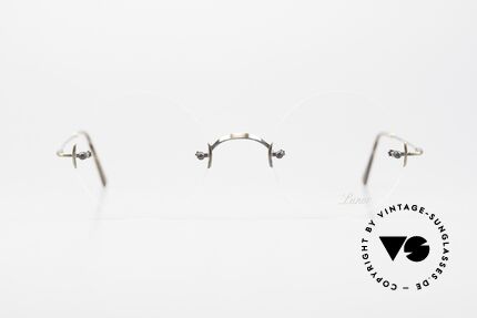 Lunor Classic Round AG Steve Jobs Brille Antik Gold, zu sehen auch auf dem Cover der Steve Jobs Biographie, Passend für Herren und Damen