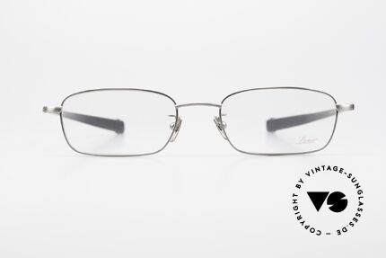 Lunor Club IV 524 AS Brille Eckig In Antik Silber, Mittelteil aus hochwertigstem Edelstahl; sehr edel, Passend für Herren
